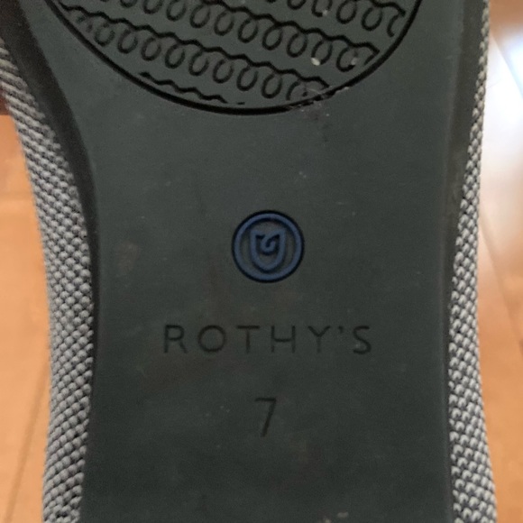 Rothy’s Rare Lilac Heel Stripe Flats Size 7 - Picture 7 of 12